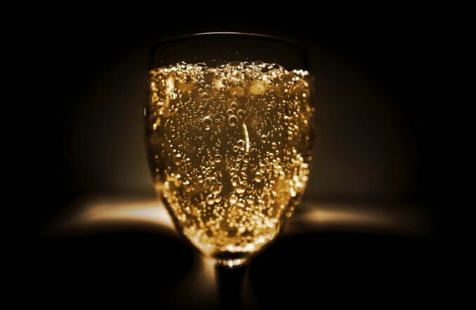 Champagne in a glass